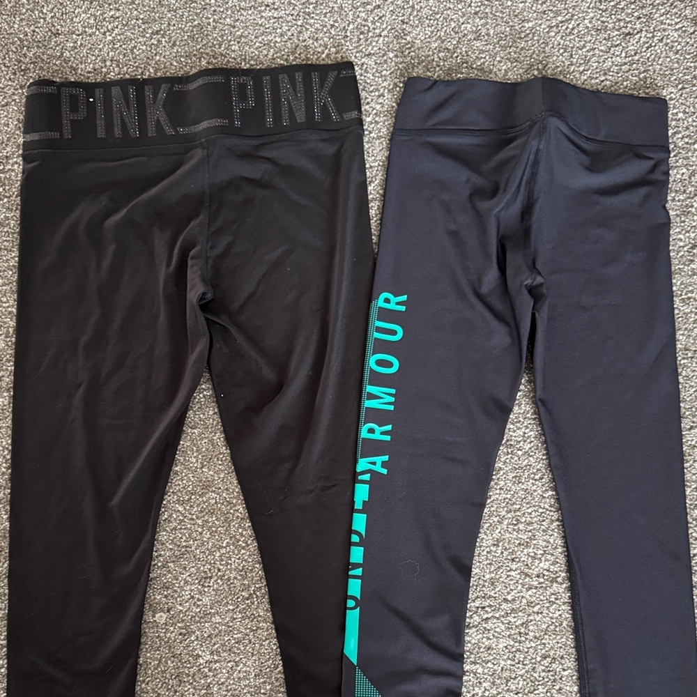 Under Armour Black and Teal women Leggings size S for 2ps. - Picture 7 of 9